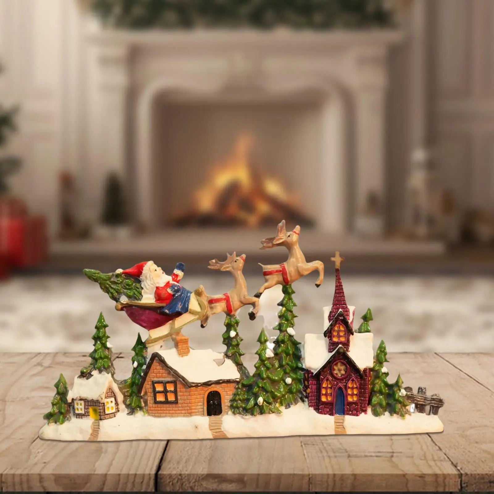 Christmas Village House Figurine Christmas Decoration