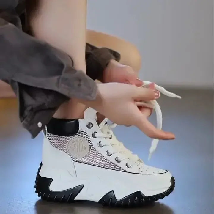 Woman Footwear High on Platform Sports Sneakers Athletic Shoes