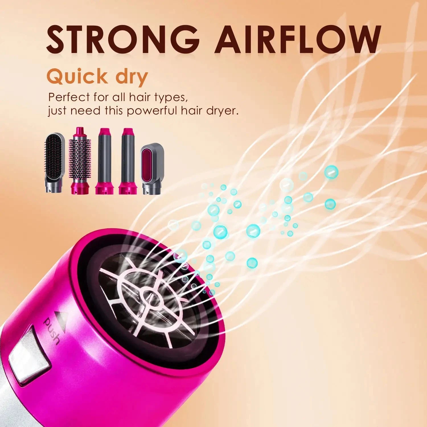Hair Dryer 5-In-1 Electric Hair Comb