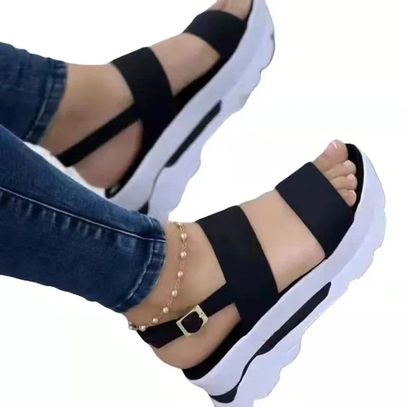 Women's Wedges Sandals Summer New Woman Low Platform Shoes Sandals