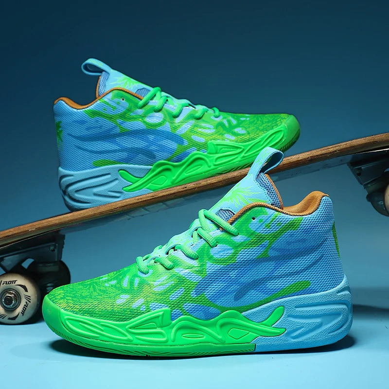 High Top Basketball Shoes for Men Breathable Comfortable Sneakers