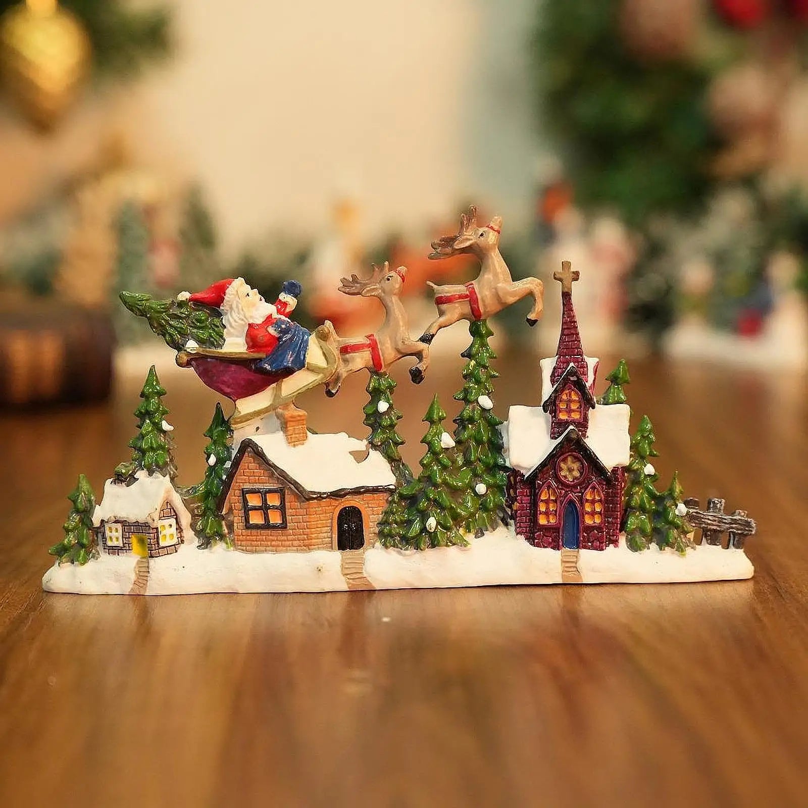 Christmas Village House Figurine Christmas Decoration