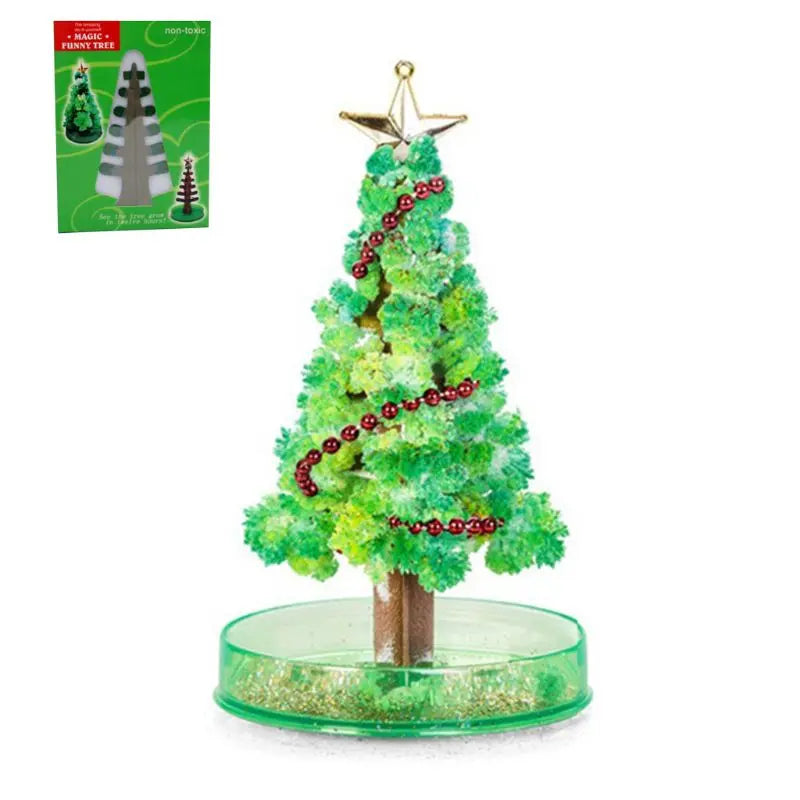 3 Types 14cm Magic Growing Christmas Tree DIY Fun Xmas Gift Toy for Adults Kids