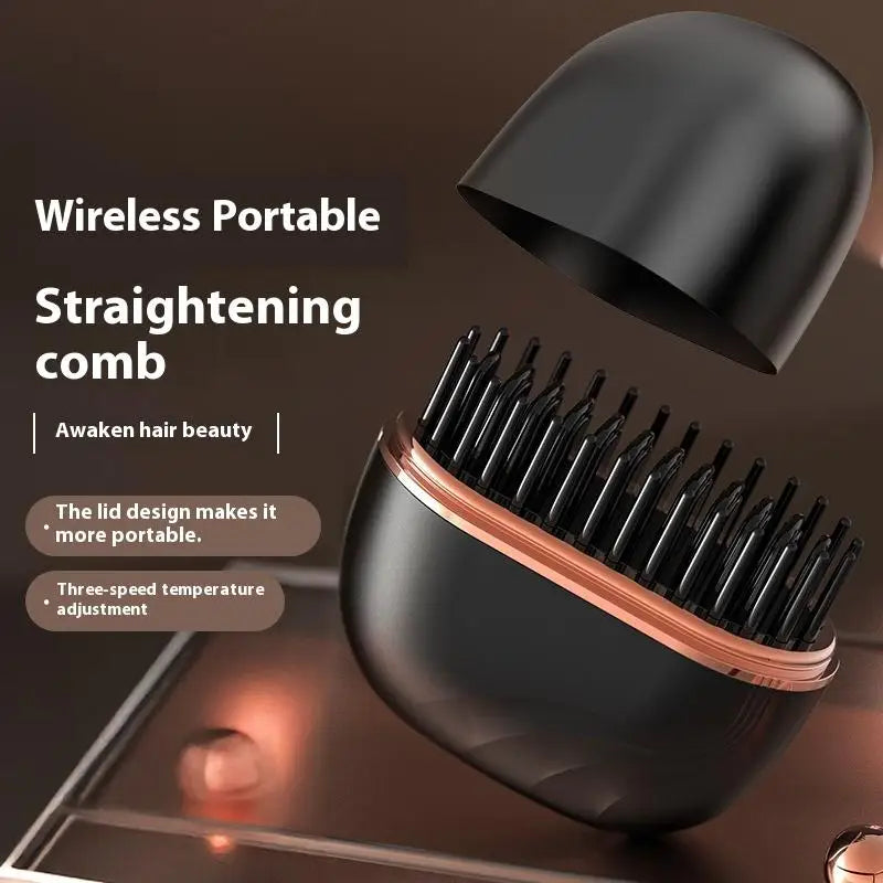 Wireless Charging Hair Comb Professional Straightening Hairdressing Tool