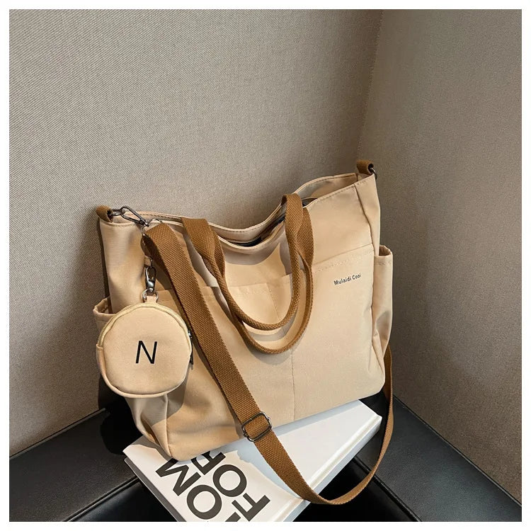 Spring new Korean-style casual fashionable canvas tote bag for women