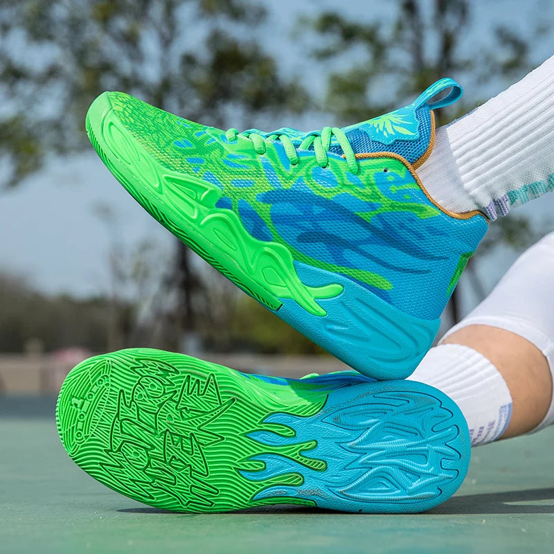 High Top Basketball Shoes for Men Breathable Comfortable Sneakers