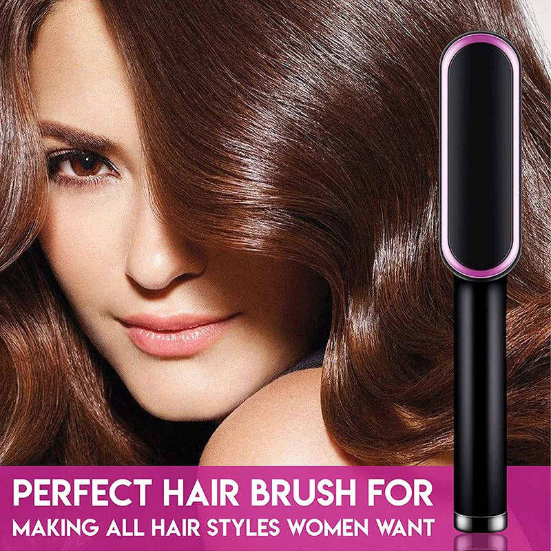 Negative Ion Hair Straight Brush Ptc Heater Comb
