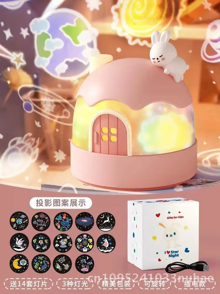 Starry Sky Light Music Box Children's Bedroom Ceiling Projection Rechargeable Toy Gift