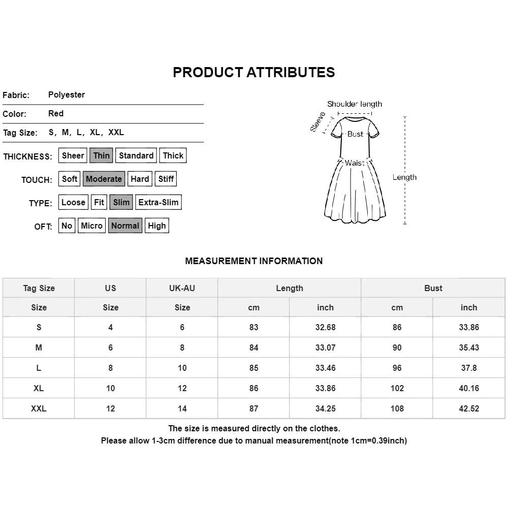 Elegant Women Christmas Elegant Bodycon Snowflake Red Xmas Short Skirt