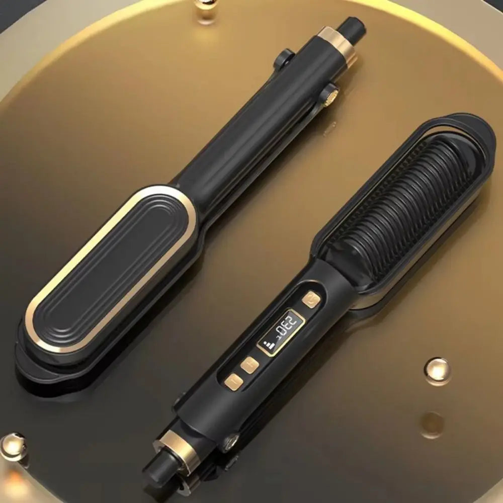 Anti Scald Electric Hair Straightening 2 in 1 Comb