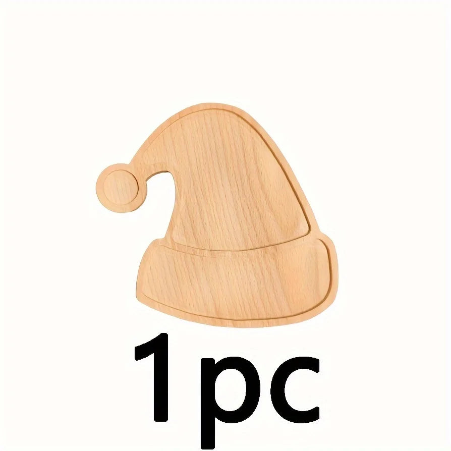 Christmas Charm Wooden appetizers, snacks, desserts and sweets, festive reindeer, tree