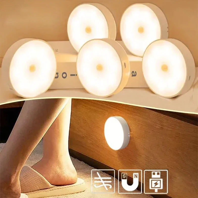 LED Motion Sensor Night Light Night for Kitchen Cabinet Wardrobe Lamp Staircase