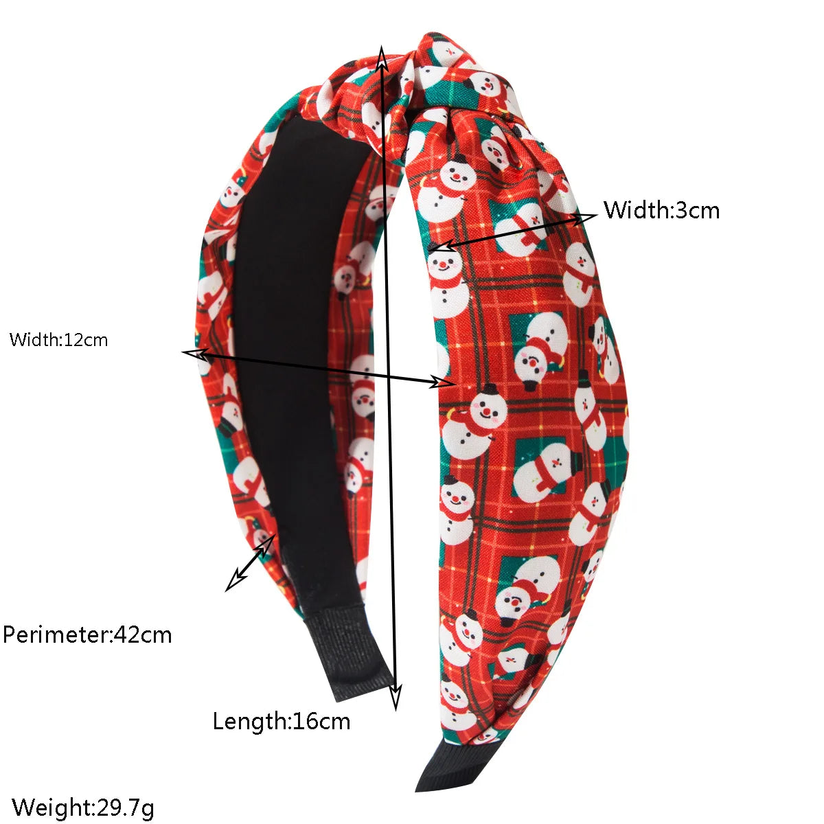 European and American New Christmas Printed Headband for Women