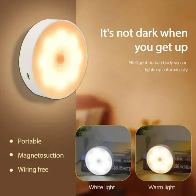 LED Motion Sensor Night Light Night for Kitchen Cabinet Wardrobe Lamp Staircase