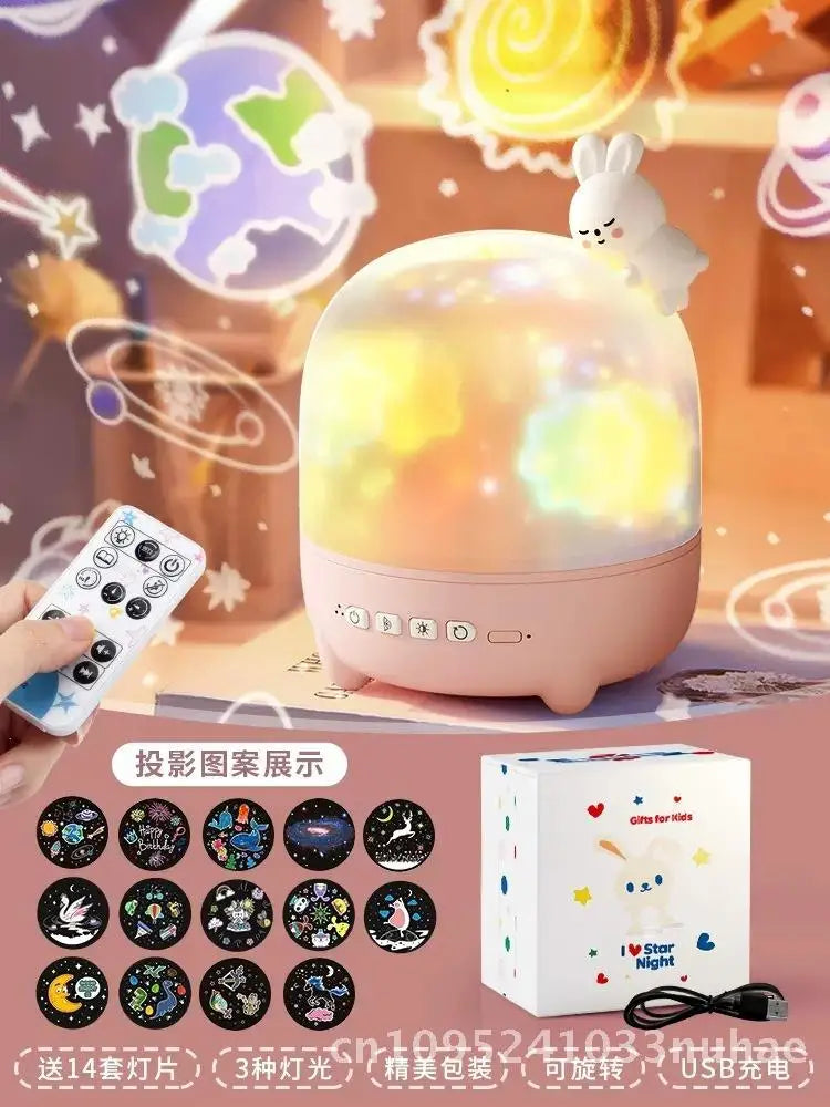 Starry Sky Light Music Box Children's Bedroom Ceiling Projection Rechargeable Toy Gift