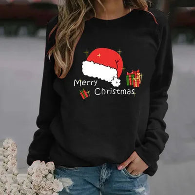 Christmas Long Sleeve Crewneck Hoodie Woman Sweatshirt Streetwear Women