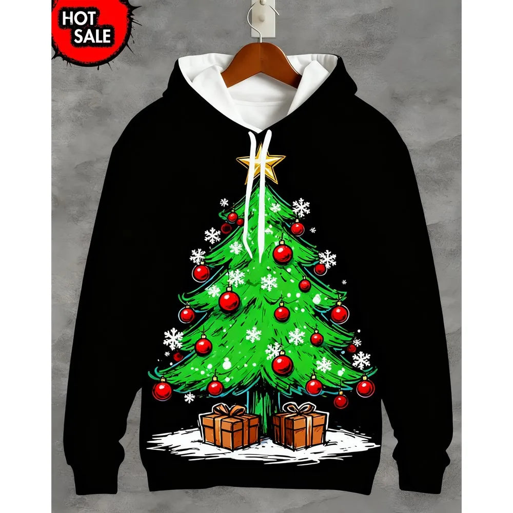 Christmas Man Hoodie Fashion Gingerbread Man 3D Print Sweatshirts