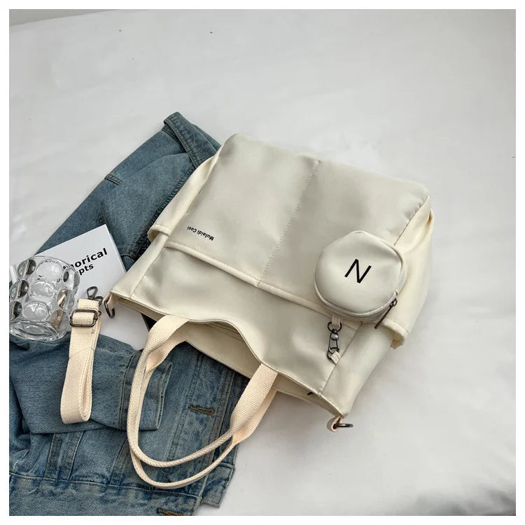 Spring new Korean-style casual fashionable canvas tote bag for women