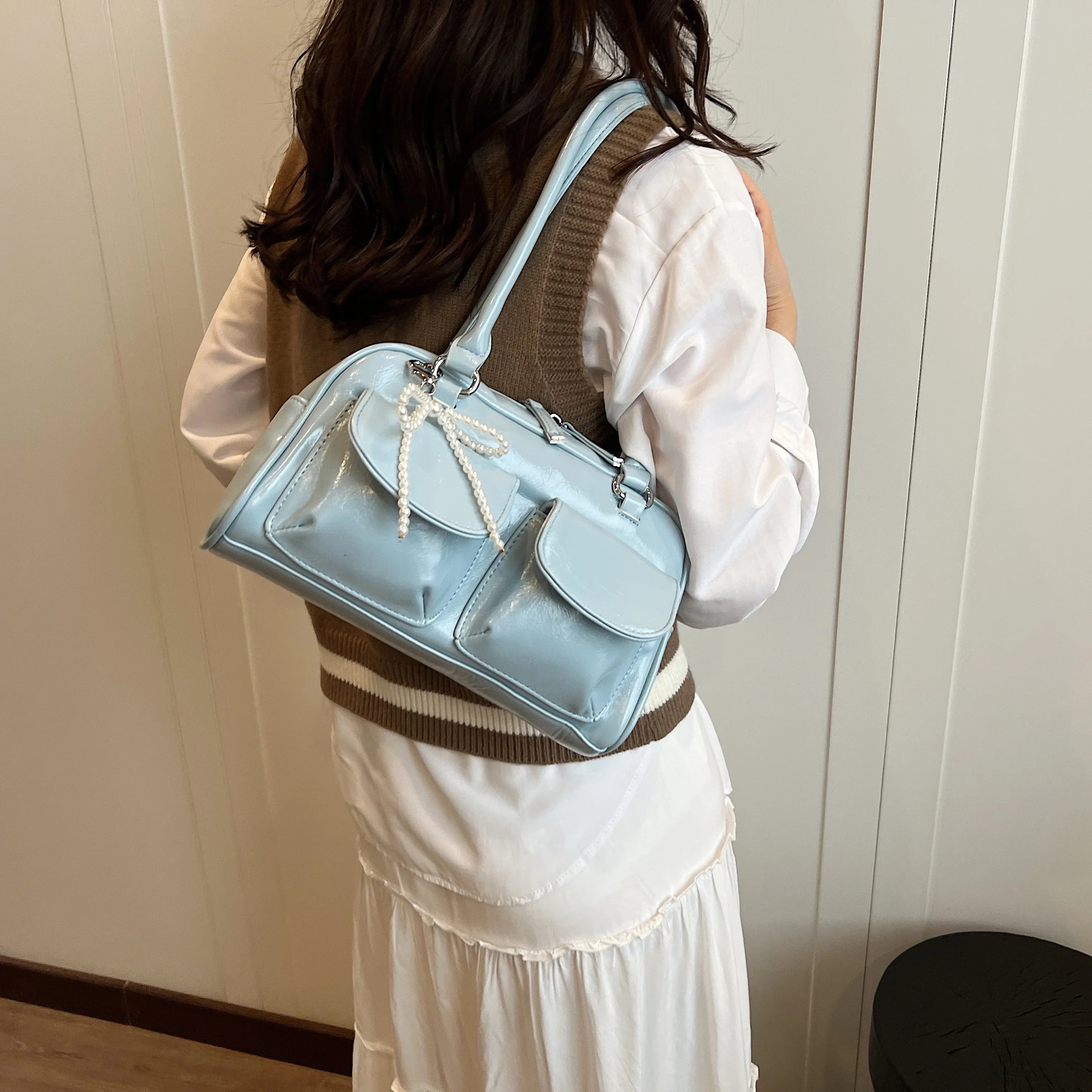 New Simple Leisure Pillow Bag Trendy Versatile Shoulder Bag