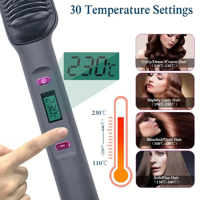 Electric Hot Comb Multifunctional Straight Hair Straightener Comb