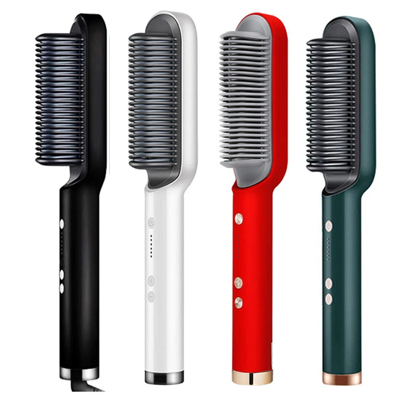 Negative Ion Hair Straight Brush Ptc Heater Comb