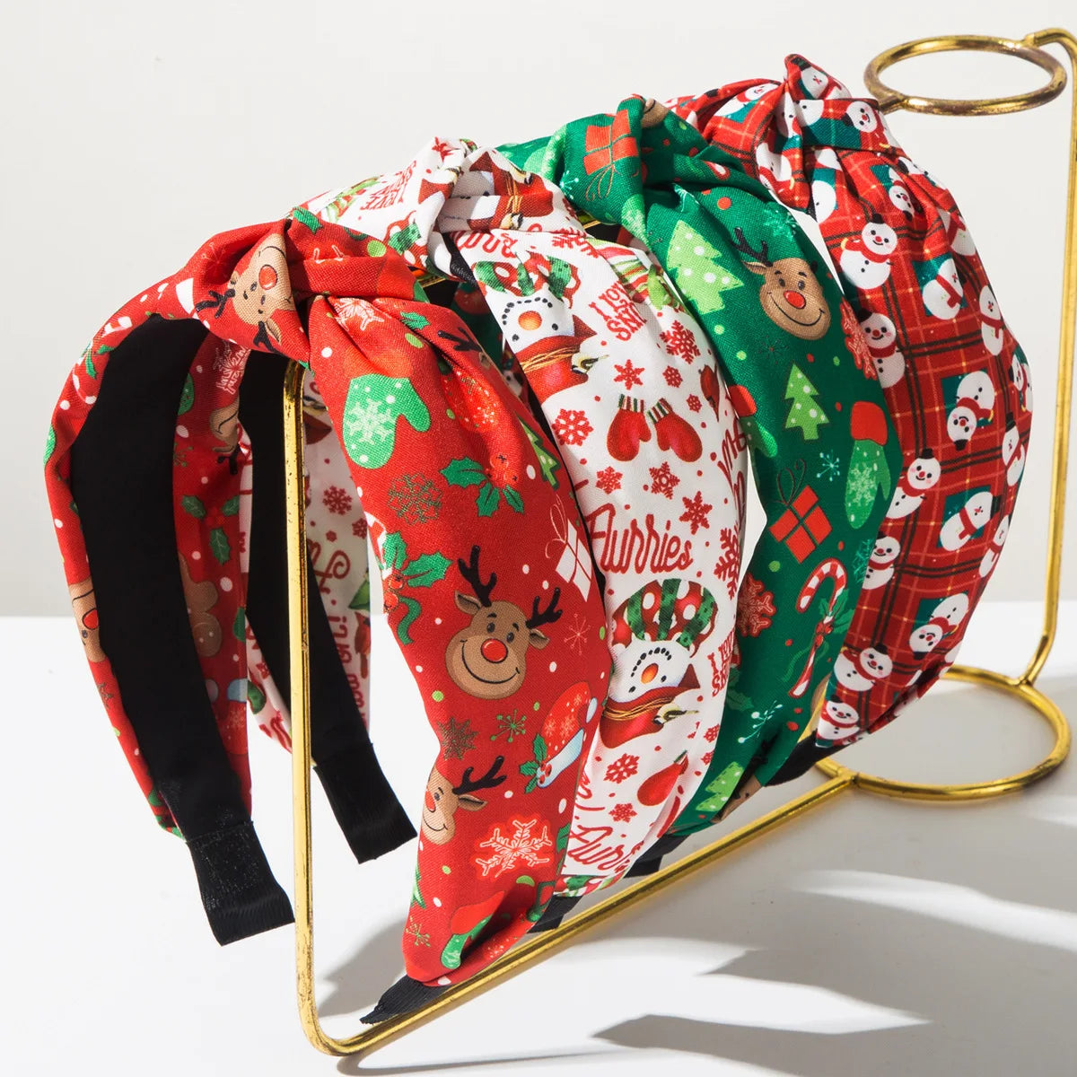 European and American New Christmas Printed Headband for Women