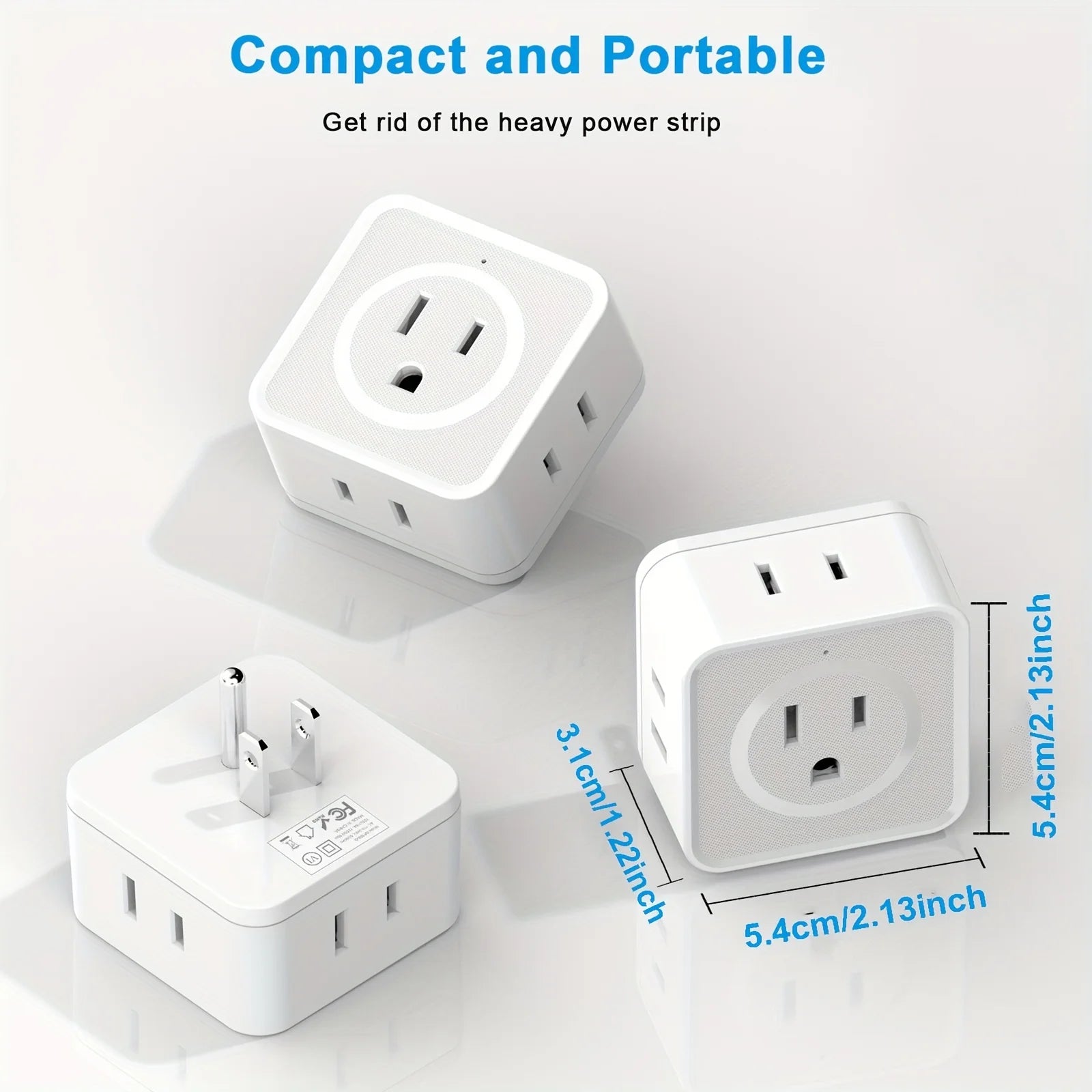 5 Way Multi Plug Outlet Extender, Wall Outlet Expander