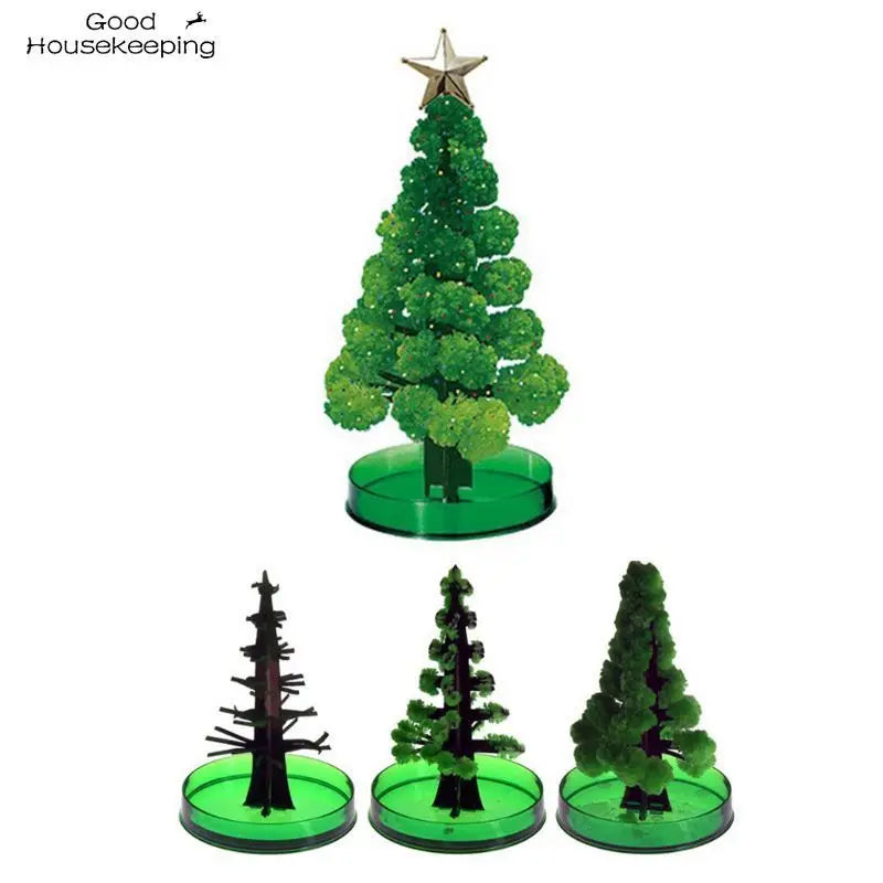 3 Types 14cm Magic Growing Christmas Tree DIY Fun Xmas Gift Toy for Adults Kids