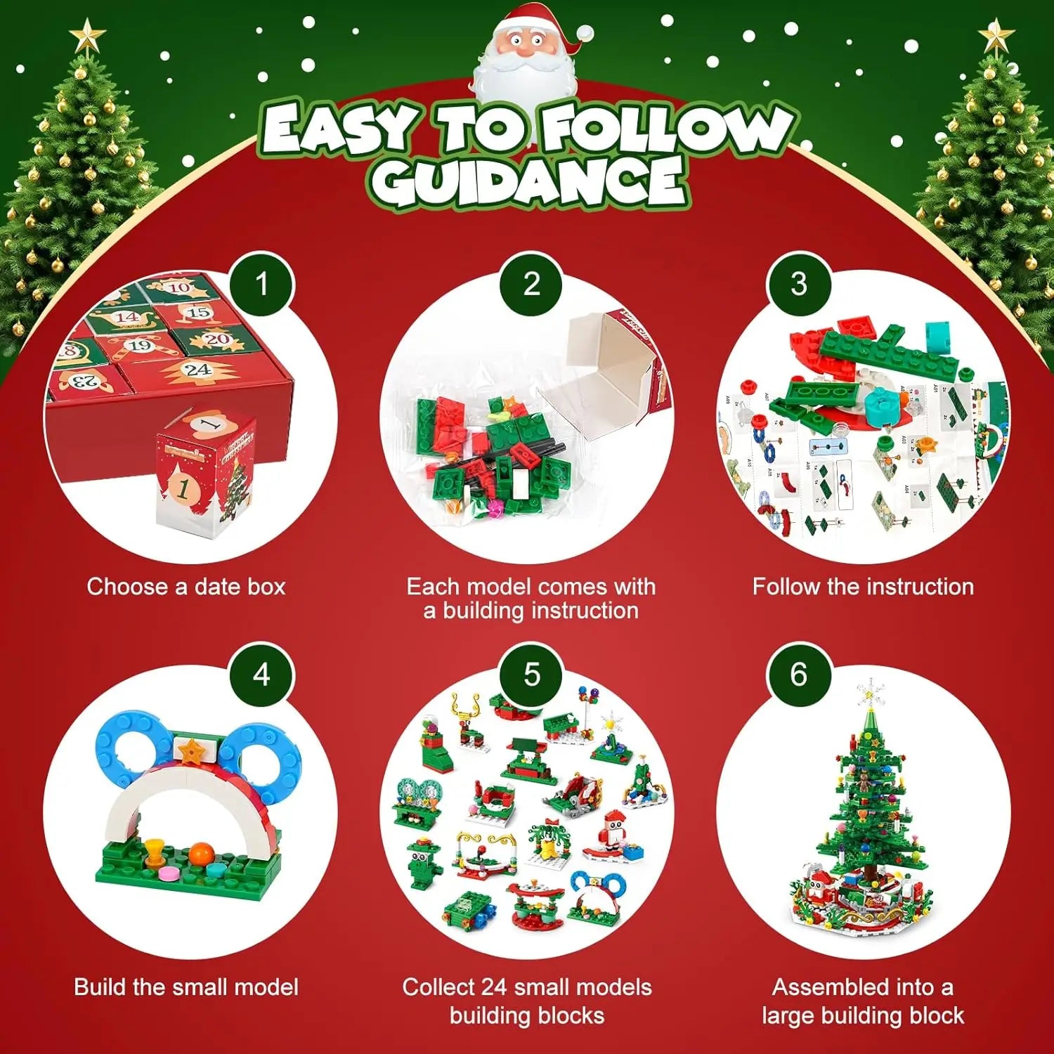 Christmas Tree Building Blocks Toy For Kids Magical Christmas Tree