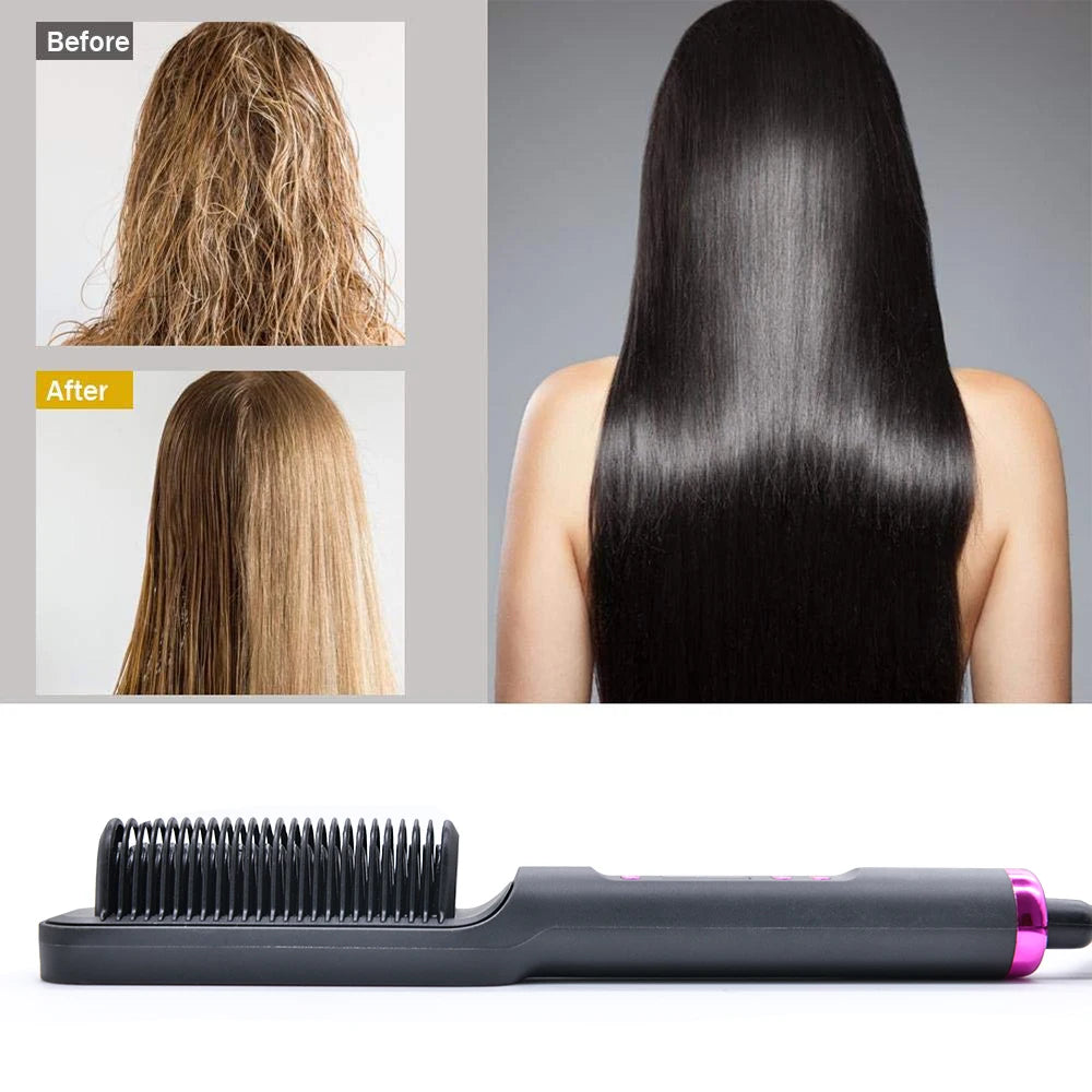 Electric Hot Comb Multifunctional Straight Hair Straightener Comb