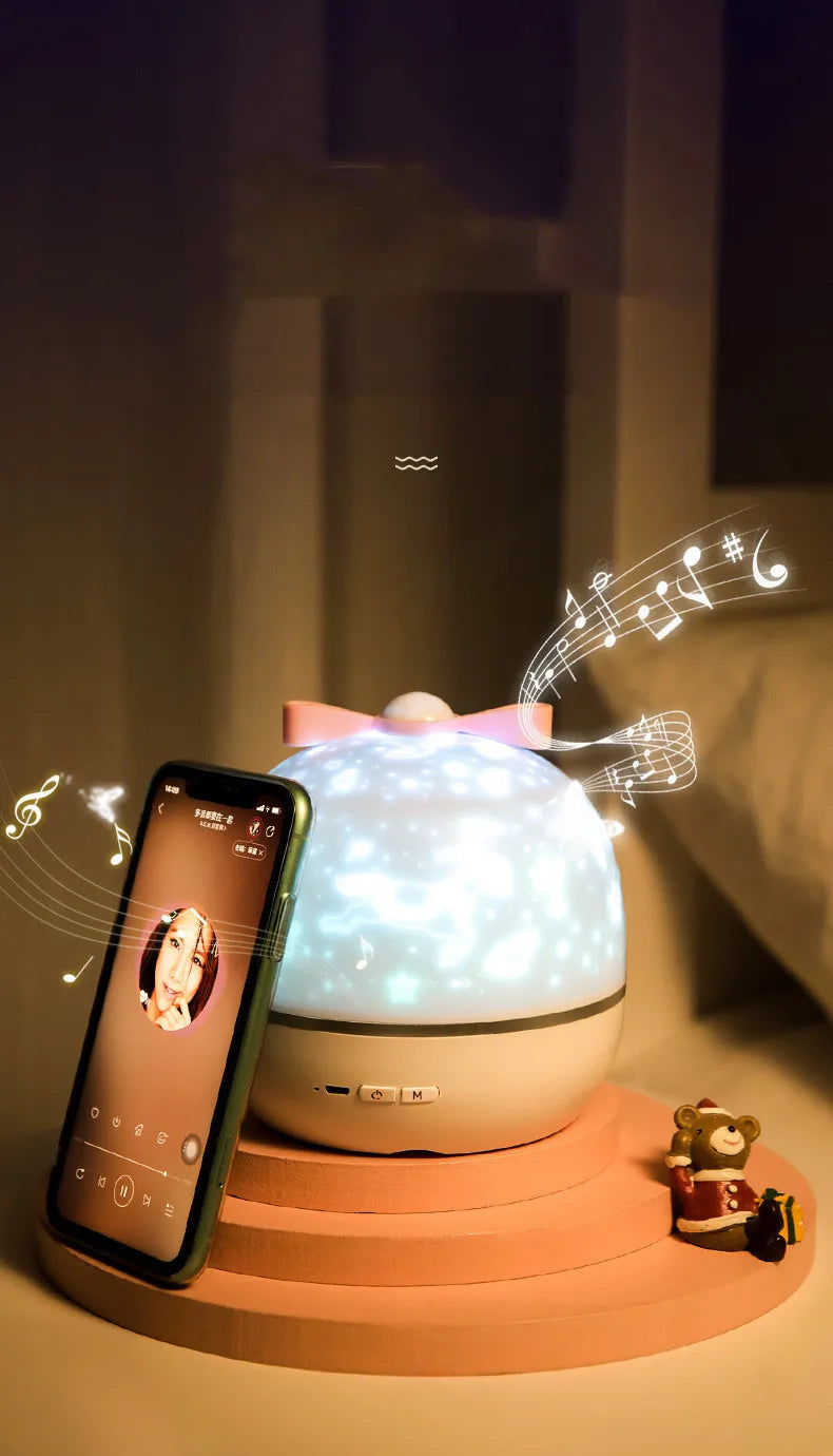 Starry Sky Projector Speaker Starry Sky Music Night Light