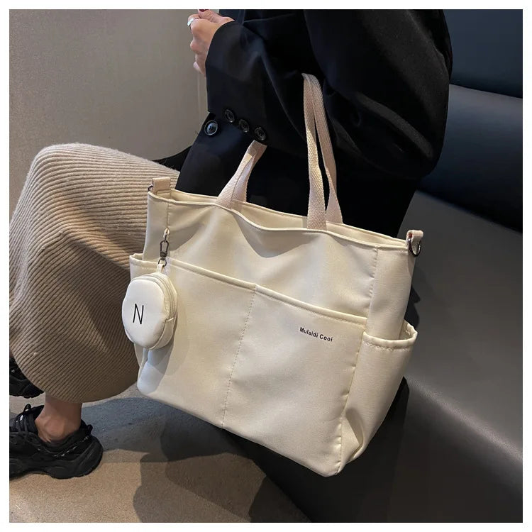Spring new Korean-style casual fashionable canvas tote bag for women