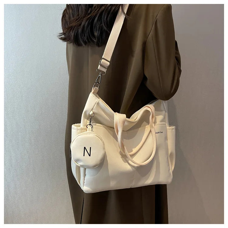 Spring new Korean-style casual fashionable canvas tote bag for women