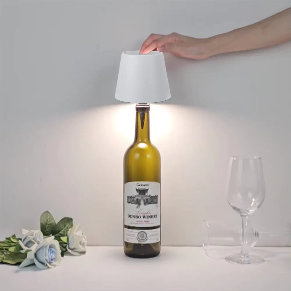 Wireless Wine Bottle LED Table Lamp Bar Cafe Atmosphere Night Light