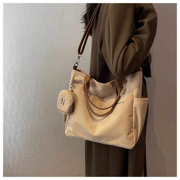 Spring new Korean-style casual fashionable canvas tote bag for women