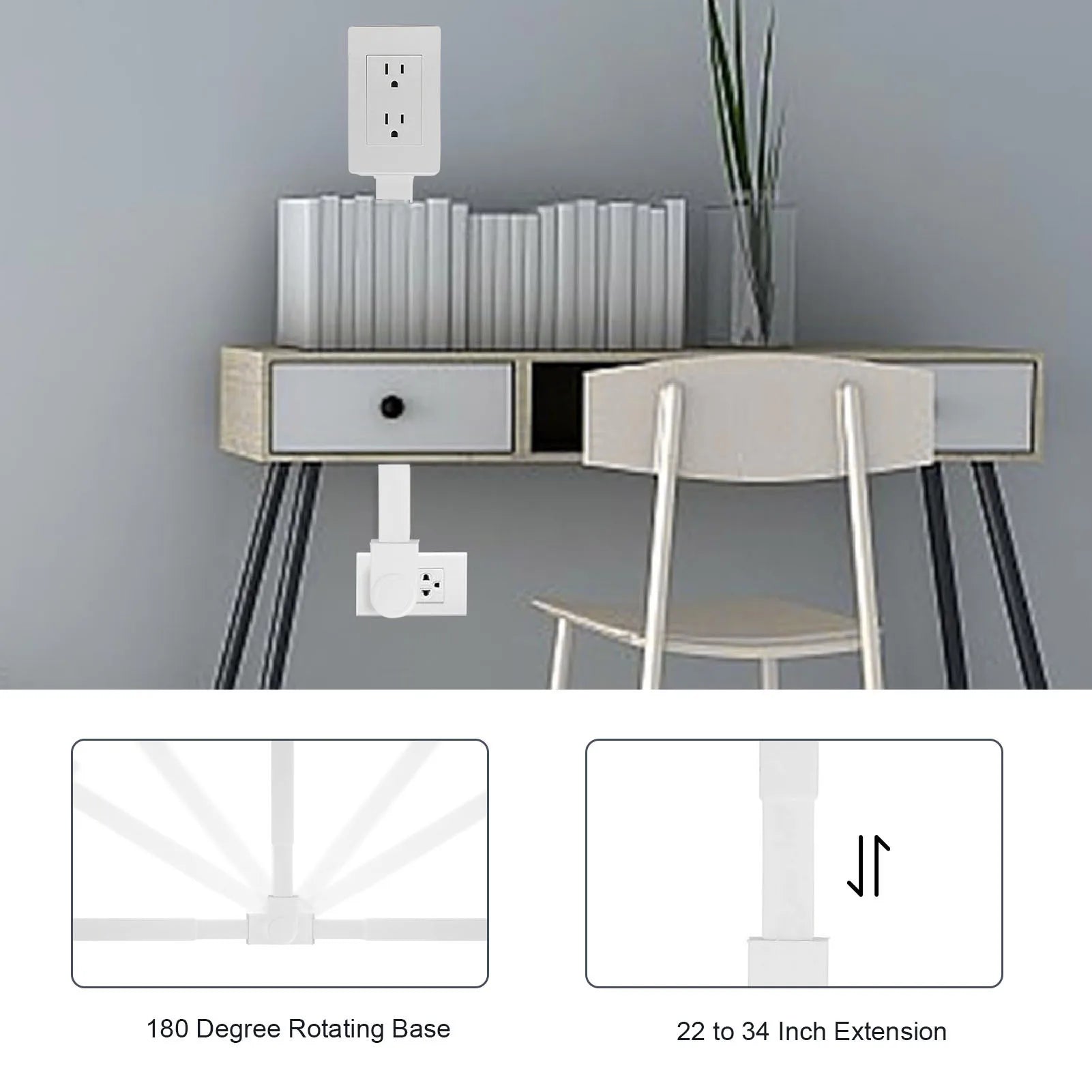 Extendable Power Strip Electrical Outlet Extender