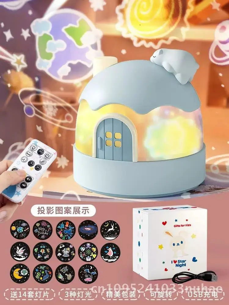 Starry Sky Light Music Box Children's Bedroom Ceiling Projection Rechargeable Toy Gift