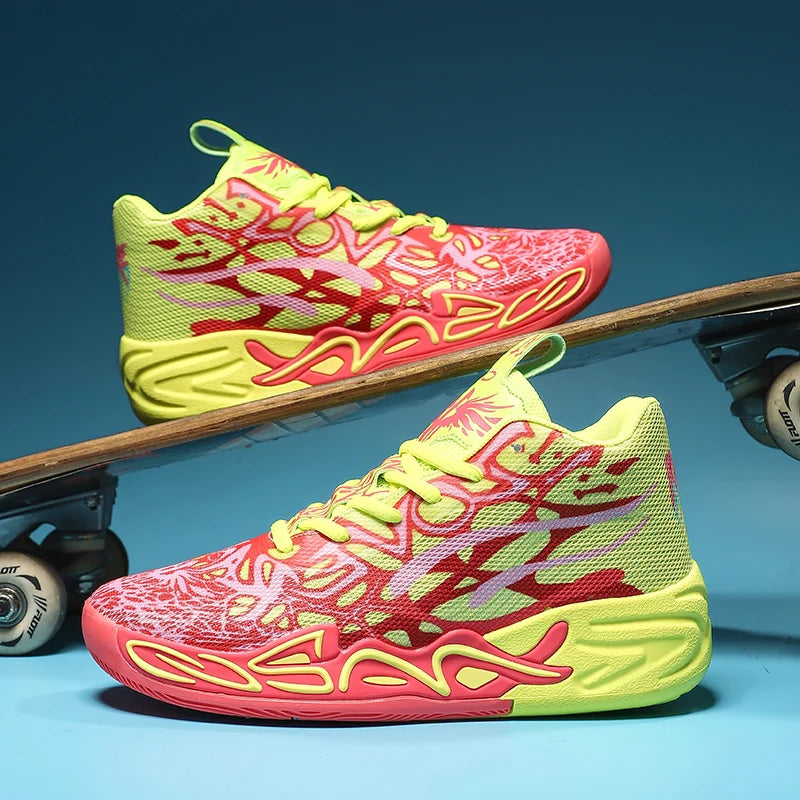 High Top Basketball Shoes for Men Breathable Comfortable Sneakers