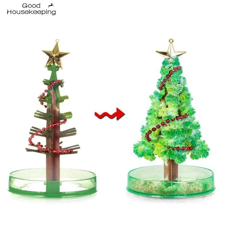 3 Types 14cm Magic Growing Christmas Tree DIY Fun Xmas Gift Toy for Adults Kids