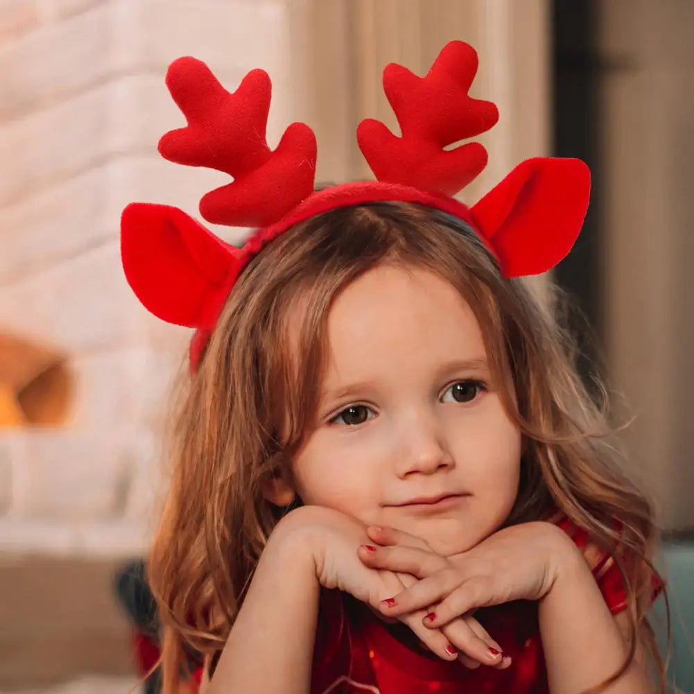 Merry Christmas Cartoon Headband Santa Hat Antler Headband