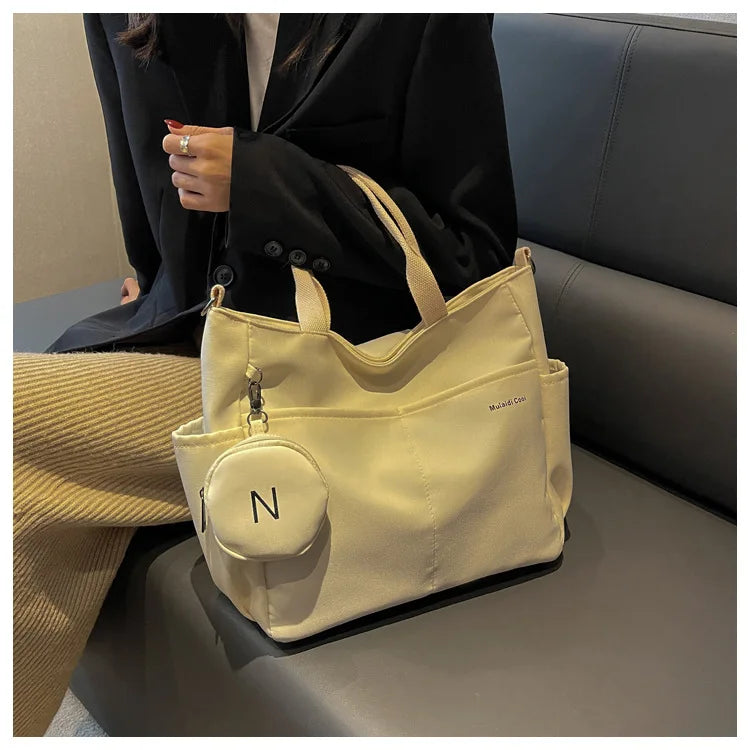 Spring new Korean-style casual fashionable canvas tote bag for women