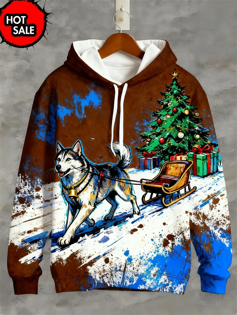 Christmas Man Hoodie Fashion Gingerbread Man 3D Print Sweatshirts