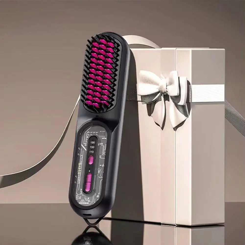 Electric Hair Straight Comb LCD Usb Ceramic Heating 3-Speed