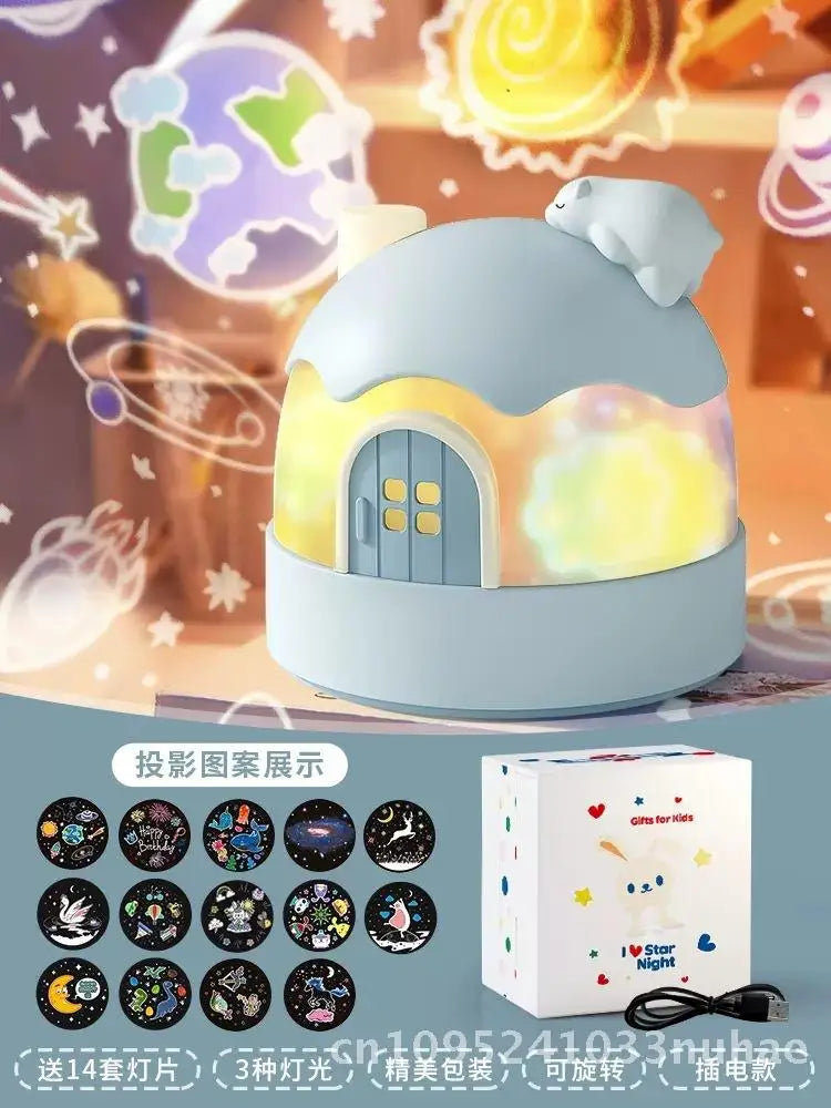 Starry Sky Light Music Box Children's Bedroom Ceiling Projection Rechargeable Toy Gift
