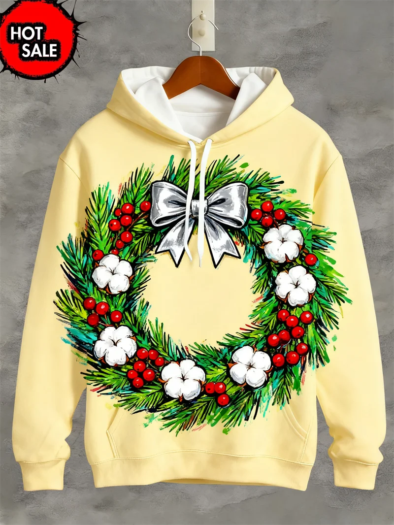 Christmas Man Hoodie Fashion Gingerbread Man 3D Print Sweatshirts