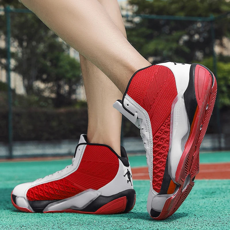 High Top Basketball Shoes Men Breathable Sneakers