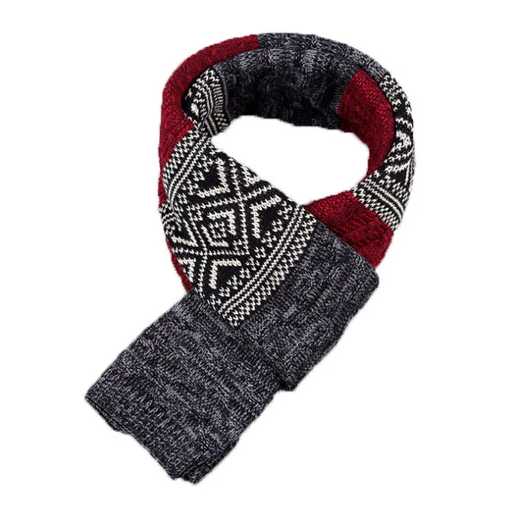 Winter Men Knitted Scarf Fashion Men's Scarves Warm Neckerchief Face Protection