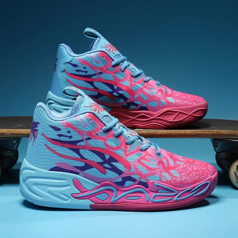 High Top Basketball Shoes for Men Breathable Comfortable Sneakers