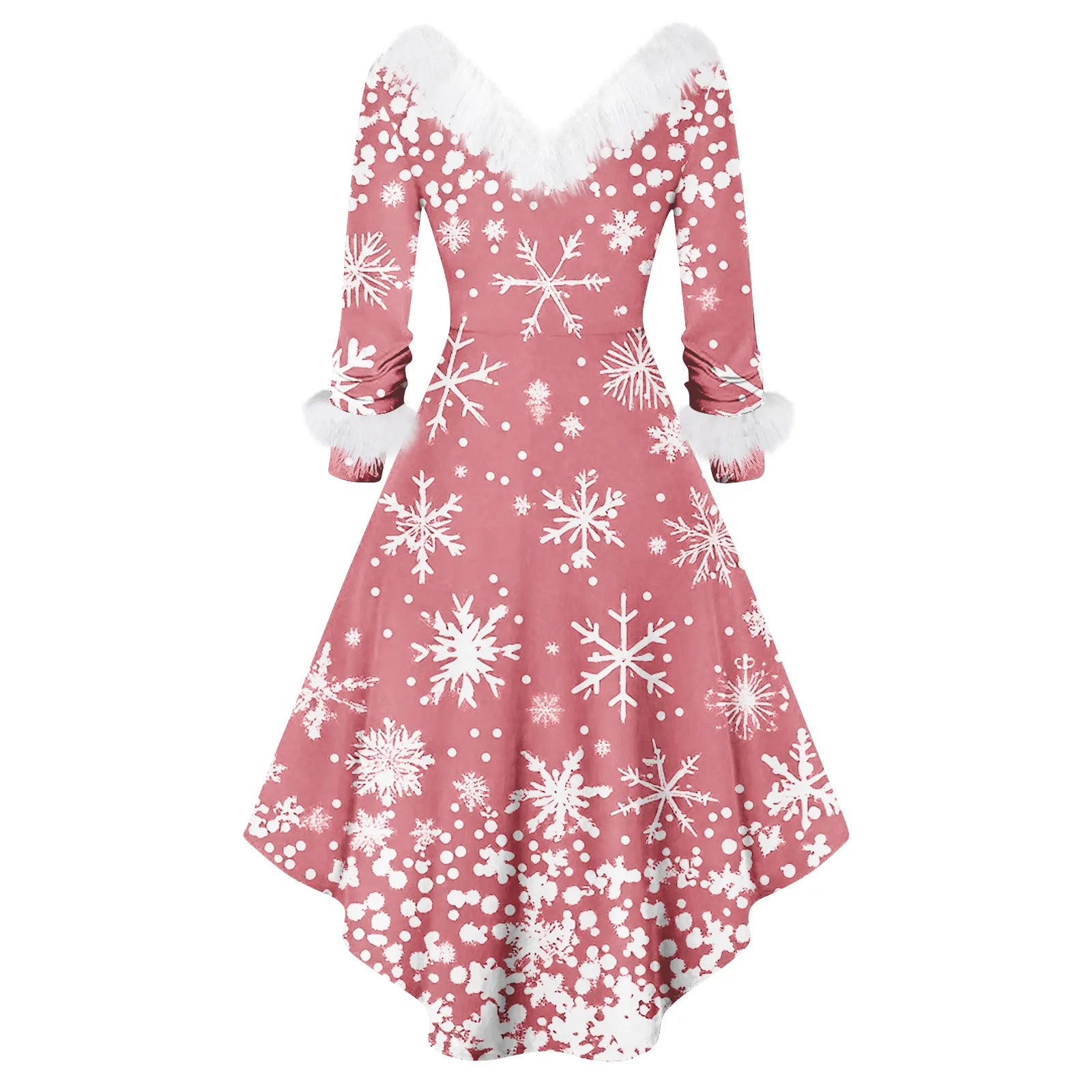 Winter Ladies' Christmas Printed Dress Party Dress Festive Vintage