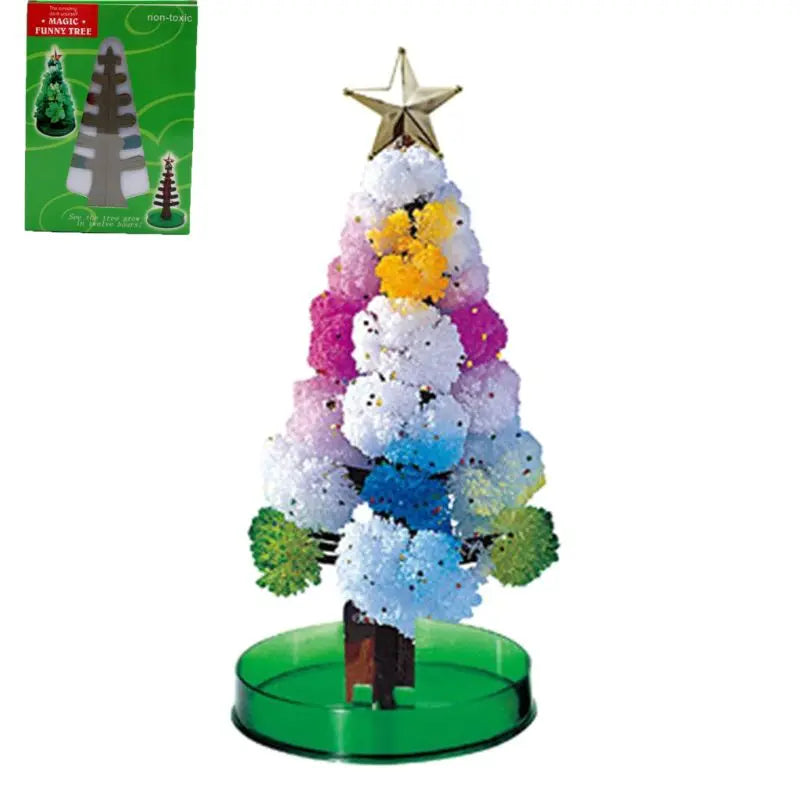3 Types 14cm Magic Growing Christmas Tree DIY Fun Xmas Gift Toy for Adults Kids
